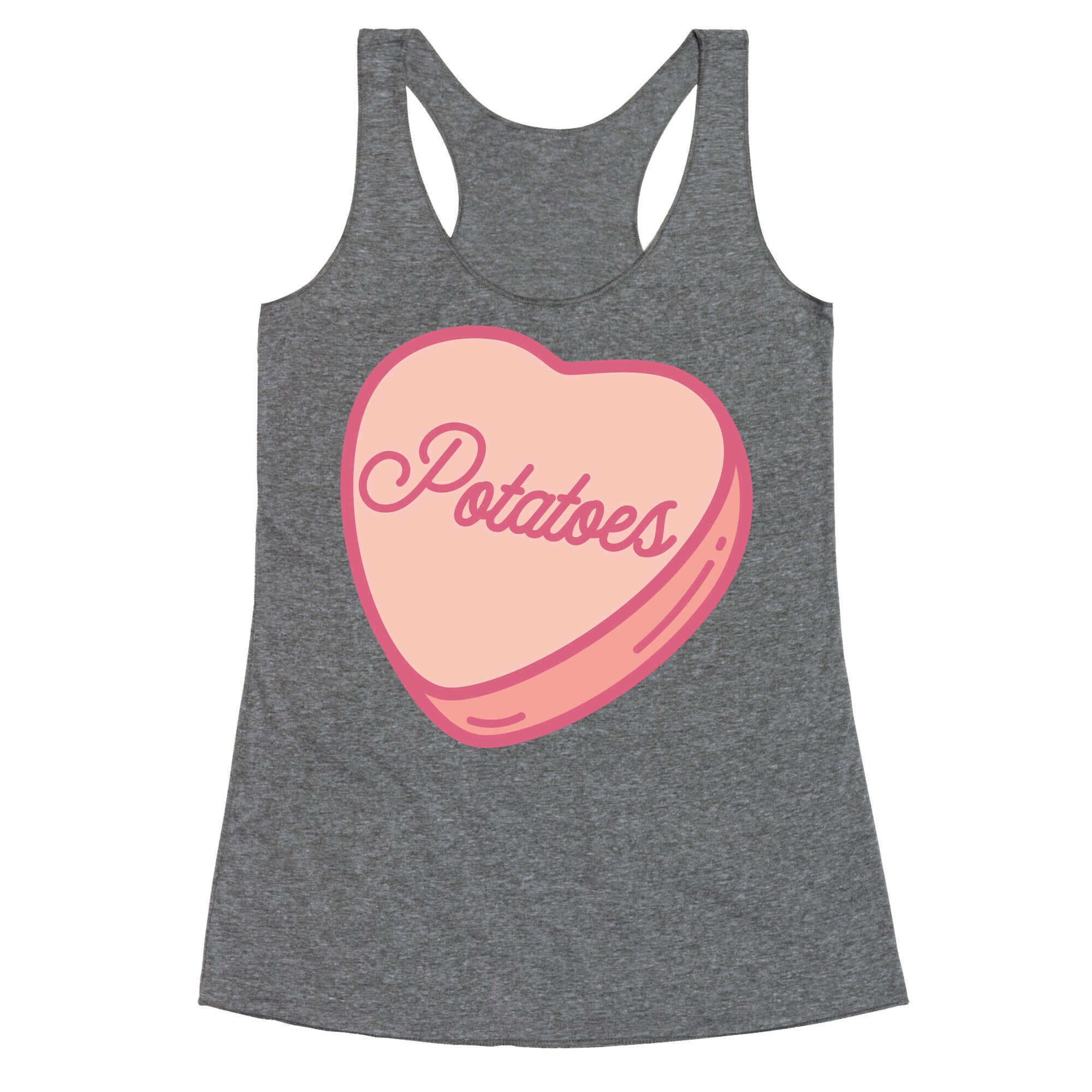 Potatoes Candy Heart Racerback Tank